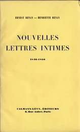 Nouvelles lettres intimes 1846-1850