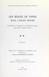 Les boues de Paris sous l'Ancien Régime