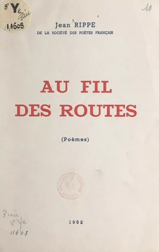 Au fil des routes - Jean Rippe - FeniXX réédition numérique