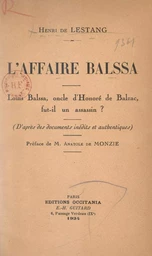 L'affaire Balssa