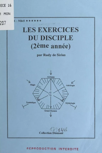 Les exercices du disciple (2ème année) - Rudy de Sirius - FeniXX réédition numérique