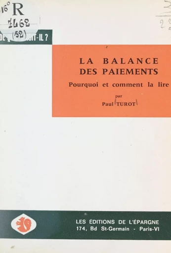 La balance des paiements - Paul Turot - FeniXX réédition numérique