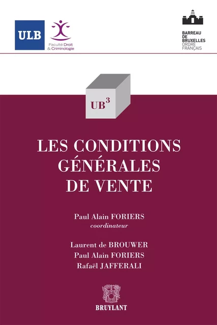 Les conditions générales de vente -  - Bruylant