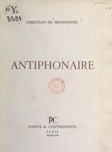 Antiphonaire - Christian de Miomandre - FeniXX réédition numérique