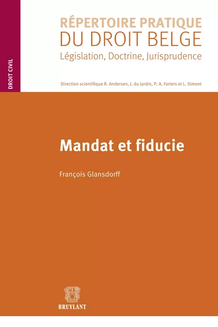 Mandat et fiducie - François Glansdorff - Bruylant