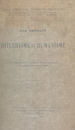 Hitlérisme et humanisme