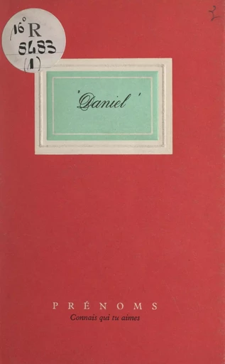 Daniel - François Sentein - FeniXX réédition numérique