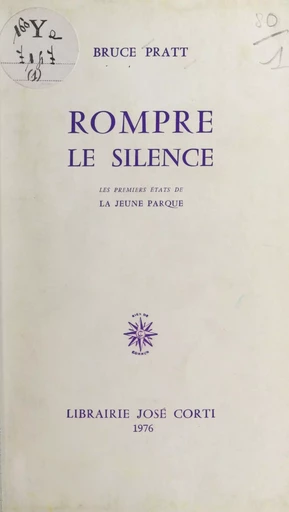 Les premiers états de La Jeune Parque (1) - Bruce Pratt - FeniXX réédition numérique