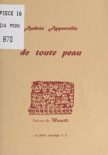 De toute peau - Andrée Appercelle - FeniXX réédition numérique