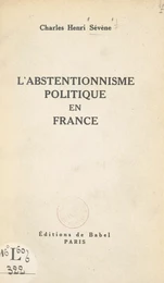 L'abstentionnisme politique en France