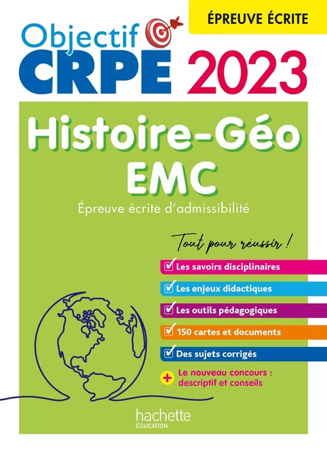 Objectif CRPE 2023 - Histoire-Géographie-EMC  - épreuve écrite d'admissibilité (Ebook PDF) - Laurent Bonnet, Julien Cuminetto - Hachette Éducation