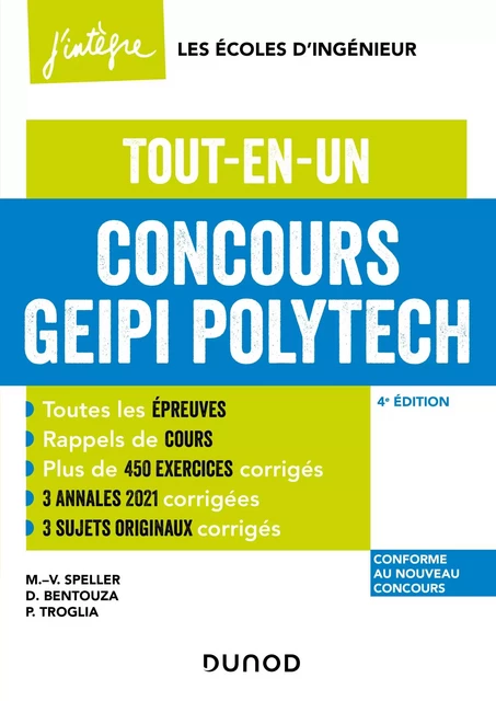 Concours Geipi Polytech - 4e éd. - Marie-Virginie Speller, David Bentouza, Patrick Troglia - Dunod