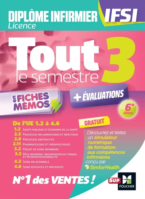 Tout le semestre 3 en fiches mémos - DEI IFSI - 6e édition - Révision et entraînement - Kamel Abbadi, André Le Texier, Sylvain Ledoux-Perriguey, Romain Mitre, Jean Oglobine, Nadia Ouali-Ziane, Geneviève Picot, Eric Rasolo, Régine Tardy, Ertan Yilmaz, Samir Baali, Peter Crevant, Karim Ferhi, Pauline Gardès, Antoine Gaudin, Catherine Geslain, Jean-Noël Joffin, Samir Kaddar - Foucher