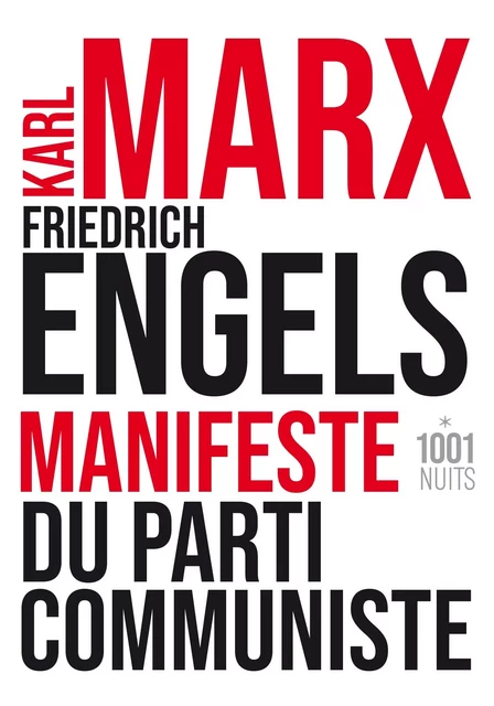 Manifeste du parti communiste - Karl Marx, Friedrich Engels - Fayard/Mille et une nuits