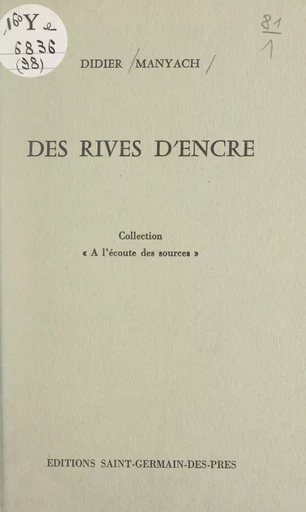 Des rives d'encre - Didier Manyach - FeniXX réédition numérique