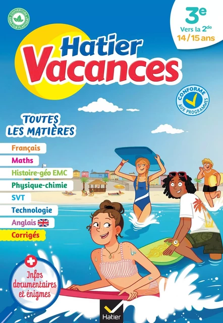 Hatier vacances - Cahier de vacances 2024 Toutes les matières - de la 3e à la 2de - Jean-Pierre Bureau, Caroline Bureau, Jean-Pierre Burriat, Laurent Dedryver, Brigitte Lancien - Hatier