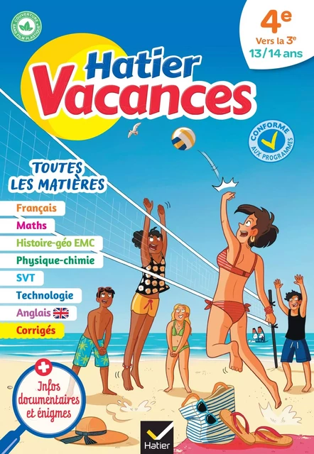 Hatier vacances - Cahier de vacances 2024 Toutes les matières - de la 4e vers la 3e - Jean-Pierre Bureau, Caroline Bureau, Sylvie Collard, Laurent Dedryver, Caroline Le Gouil, Sébastien Lenglet - Hatier