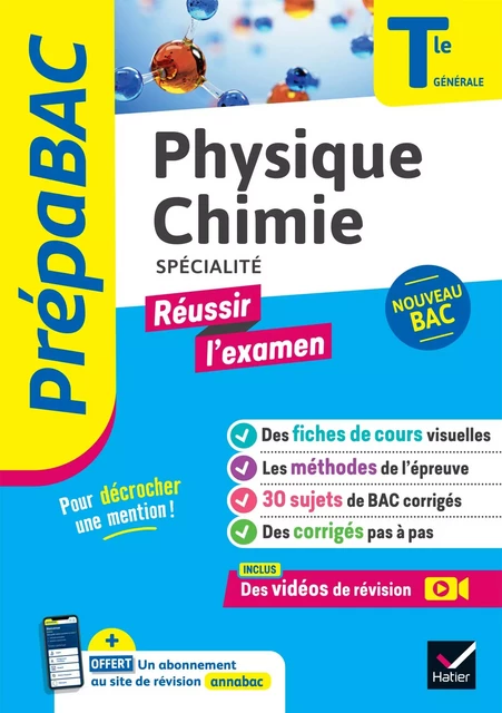 Prépabac Réussir l'examen - Physique-Chimie Tle générale (spécialité) - Bac 2025 - Nathalie Benguigui, Patrice Brossard, Joël Carrasco, Gaëlle Cormerais, Éric Langlois, Jacques Royer - Hatier