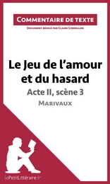 Le Jeu de l'amour et du hasard de Marivaux - Acte II, scène 3