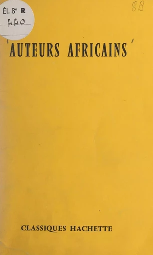 Auteurs africains -  Ministère de l'Éducation Nationale du Congo - FeniXX réédition numérique