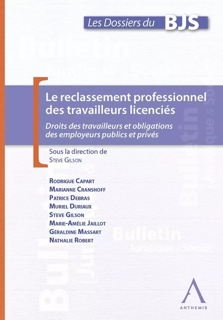 Le reclassement professionnel des travailleurs licenciés -  Collectif,  Anthemis - Anthemis