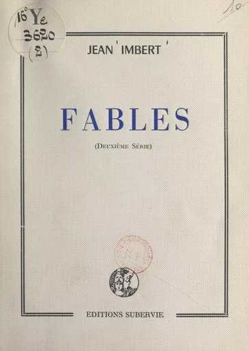 Fables - Jean Imbert - FeniXX réédition numérique