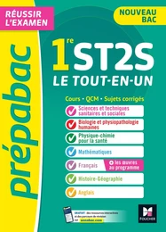 Prépabac 1re ST2S - Toutes les matières - Cours et entraînement au contrôle continu 2025