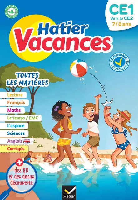 Hatier vacances - Cahier de vacances 2025 du CE1 vers le CE2 7/8 ans - Bénédicte Idiard, Damien Catala - Hatier