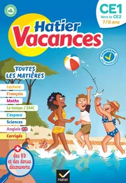 Hatier vacances - Cahier de vacances 2024 du CE1 vers le CE2 7/8 ans