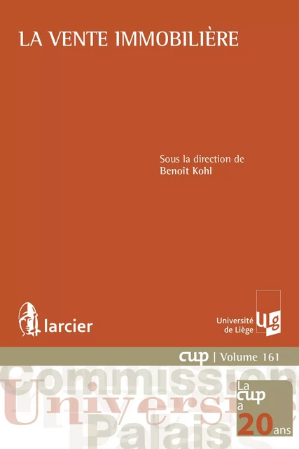 La vente immobilière -  - Éditions Larcier