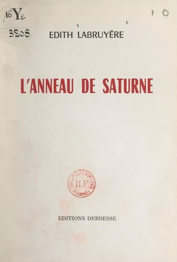 L'anneau de Saturne - Edith Labruyère - FeniXX réédition numérique