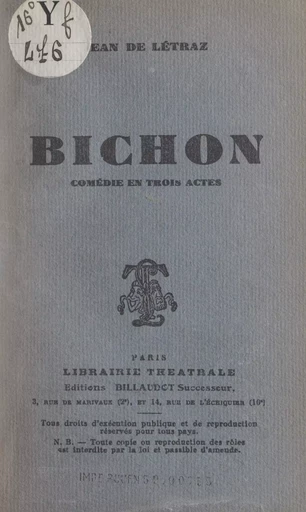 Bichon - Jean de Létraz - FeniXX réédition numérique