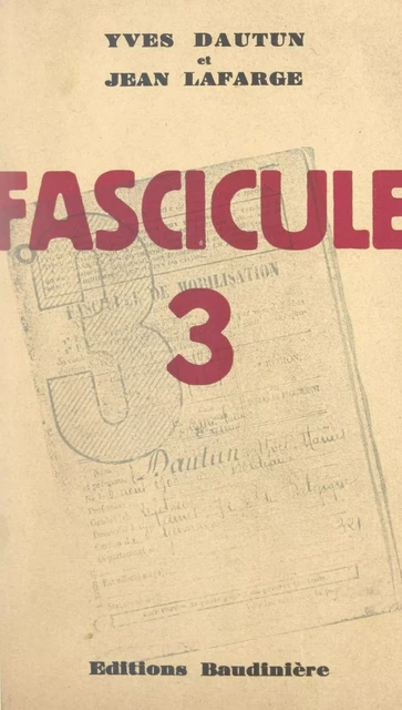 Fascicule 3 - Yves Dautun, Jean Lafarge - FeniXX réédition numérique