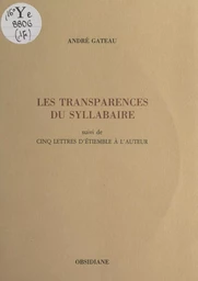 Les transparences du syllabaire