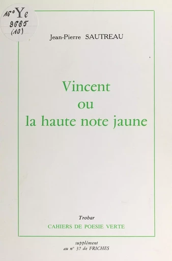 Vincent - Jean-Pierre Sautreau - FeniXX réédition numérique