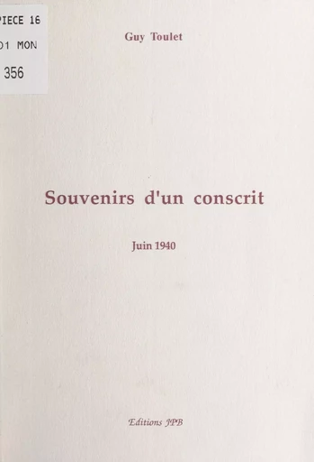 Souvenirs d'un conscrit - Guy Toulet - FeniXX réédition numérique