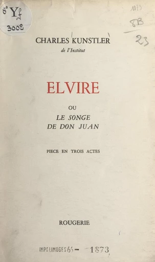 Elvire - Charles Kunstler - FeniXX réédition numérique