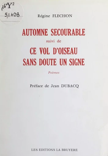 Automne secourable - Régine Fléchon - FeniXX réédition numérique