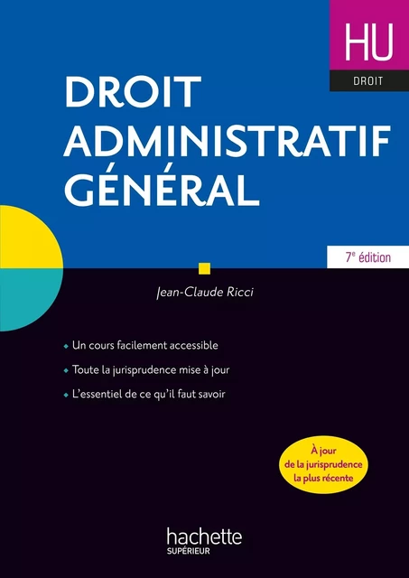 Droit administratif (HU Droit) - Ebook PDF - Jean-Claude Ricci, Frédéric Lombard - Hachette Éducation