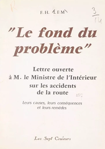 Le fond du problème - Frédéric Henri Lem - FeniXX réédition numérique