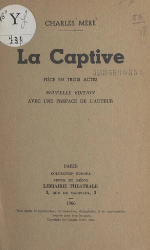 La captive - Charles Méré - FeniXX réédition numérique