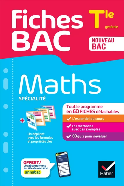 Fiches bac -  Maths Tle (spécialité) - Bac 2025 - Michel Abadie, Jacques Delfaud, Annick Meyer, Jean-Dominique Picchiottino, Martine Salmon, Sophie Touzet - Hatier