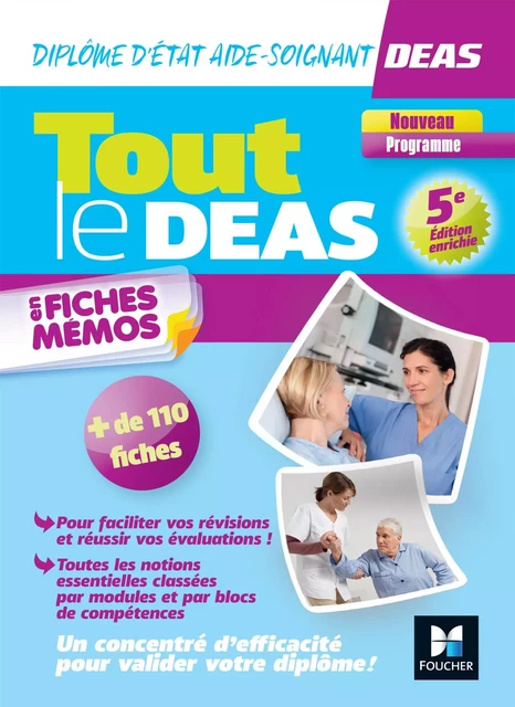 Tout le DEAS en fiches mémos - IFAS - Diplôme État Aide-Soignant - 2024-2025 - Kamel Abbadi, Yamina Kerrou, André Le Texier, Catherine de Macedo, Djaida Nessah, Pierre Novacovici, Nadia Ouali, Achour Ouiddir, Lénaïck Ramage, Régine Tardy, Delphine Vauchel, Priscilla Benchimol, Houriya Zaouch, Hayat Abbadi, Sylvie Corvoisier-Tourneur, Flavie Durand-Dubief, Nathalie Heitzler, Jérôme Brayer, Peter Crevant, Sébastien Derue, Jocelyn Garnier, Amandine Gerbault, Marlène Gratiot, Lucile Guillo - Foucher