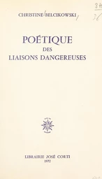 Poétique des Liaisons dangereuses