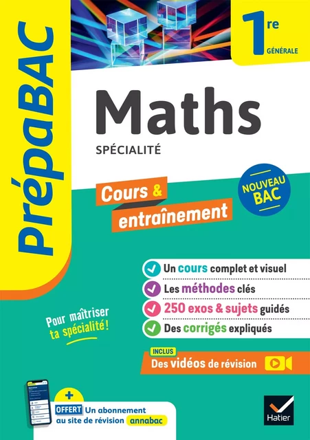 Prépabac - Maths 1re générale (spécialité) - Michel Abadie, Annick Meyer, Jean-Dominique Picchiottino, Martine Salmon - Hatier