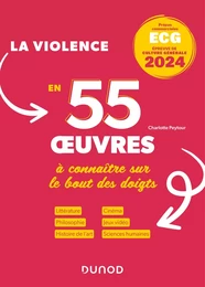 Thème de culture générale 2024 - La violence 55 oeuvres à connaître sur le bout des doigts