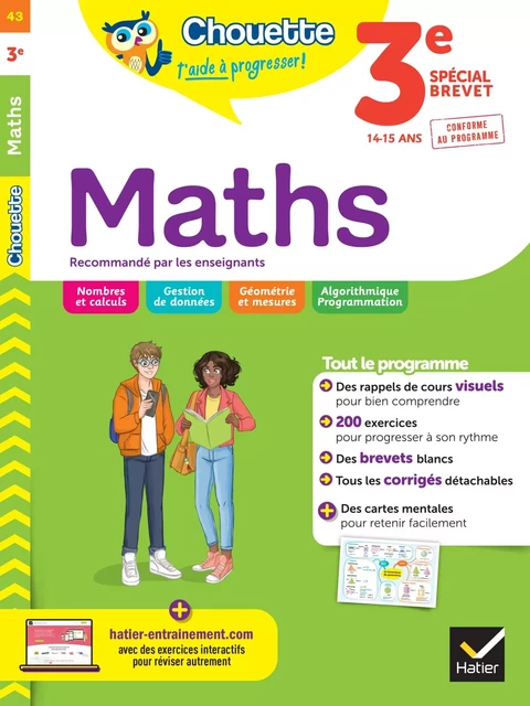 Chouette - Maths 3e - Gérard Bonnefond, Daniel Daviaud, Bernard Revranche - Hatier