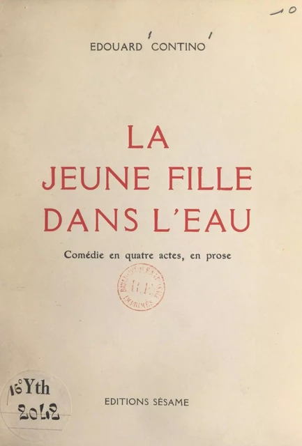 La jeune fille dans l'eau - Édouard Contino - FeniXX réédition numérique