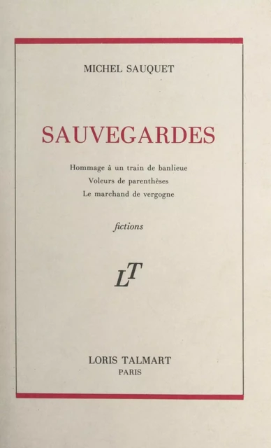 Sauvegardes - Michel Sauquet - FeniXX réédition numérique