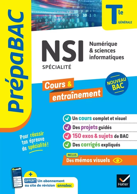 Prépabac - NSI Tle générale (spécialité) - Bac 2025 - Guillaume Connan, Vojislav Petrov, Gérard Rozsavolgyi, Laurent Signac - Hatier